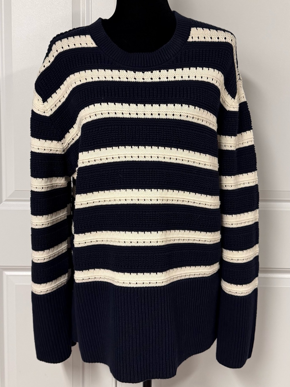 Gap Striped Open Knit Sweater